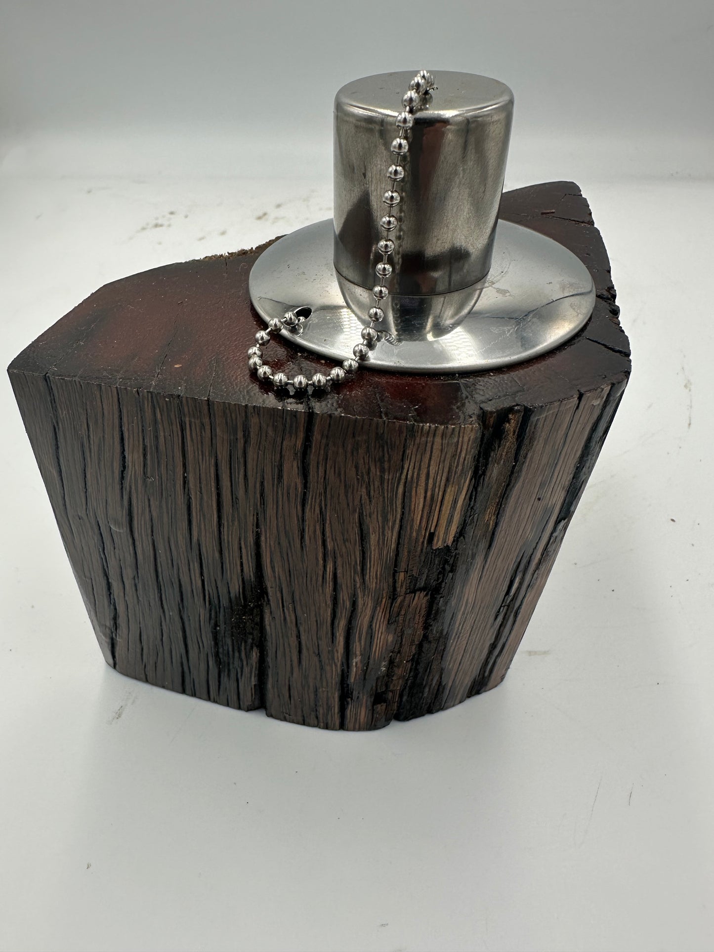 Recycled Wooden Oil Burner Small 49