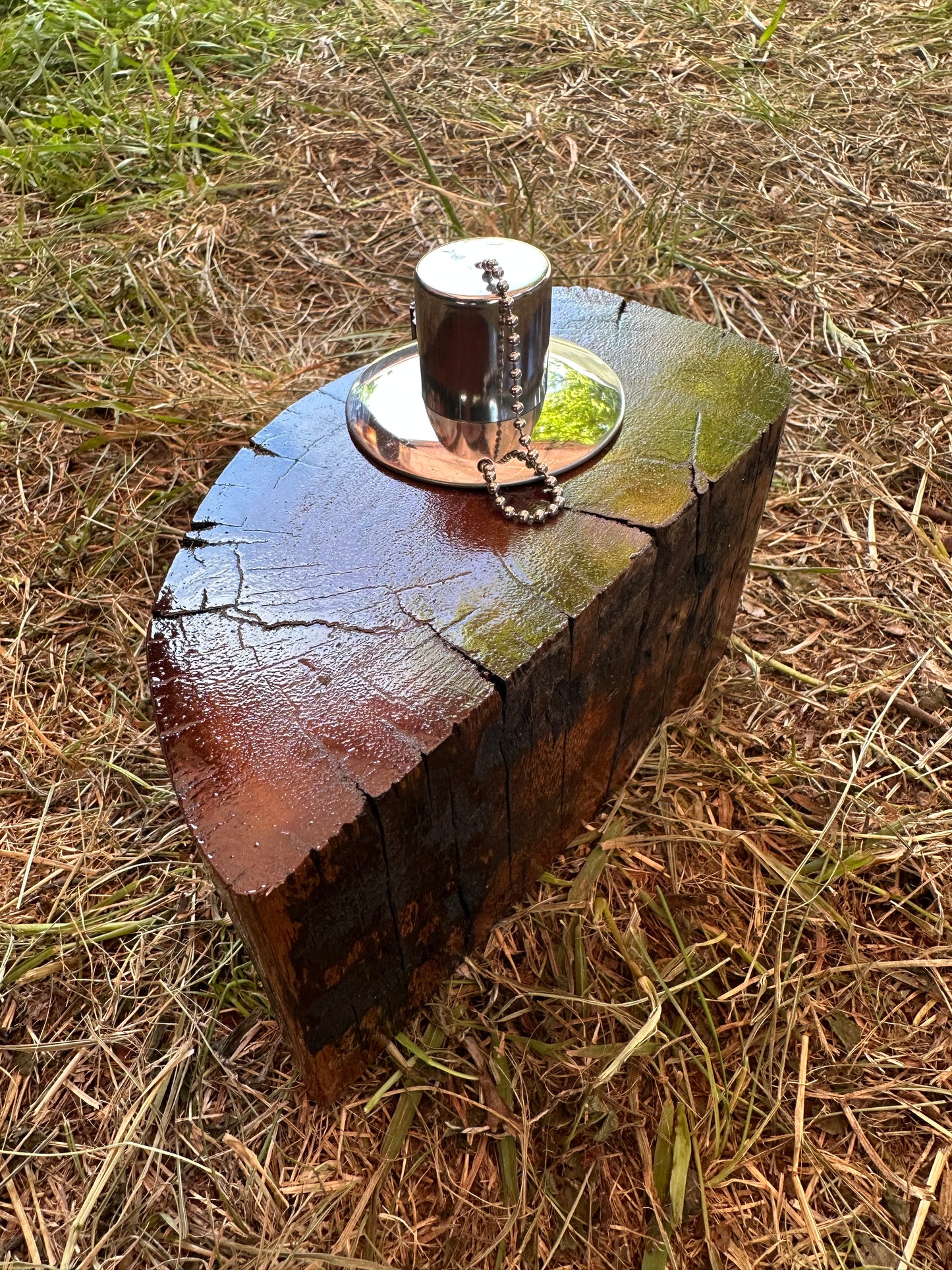 Recycled Wooden Oil Burner Large 2