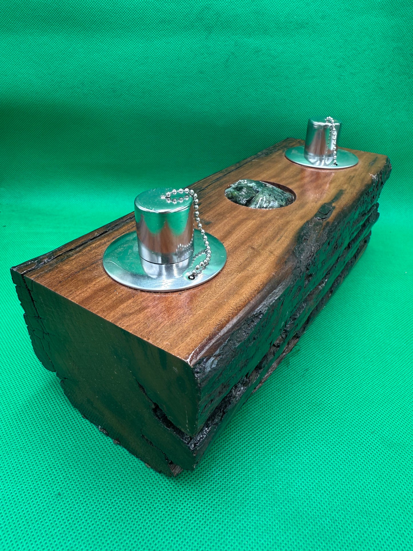 Log Recycled Wooden Oil Burner 75