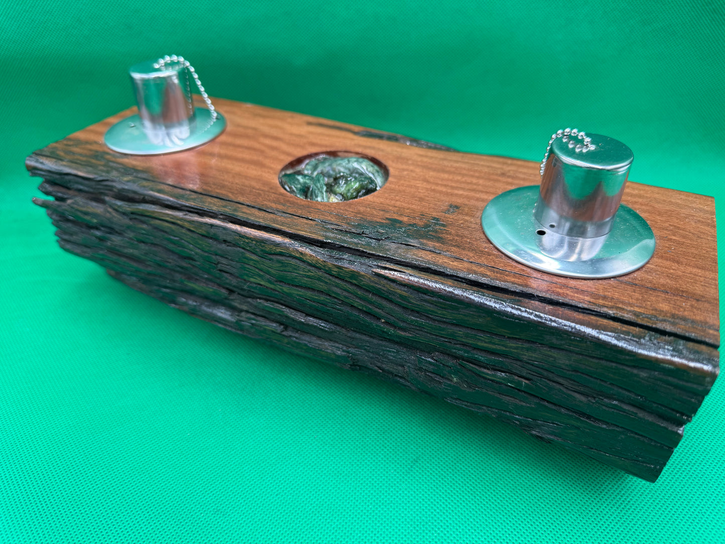 Log Recycled Wooden Oil Burner 75