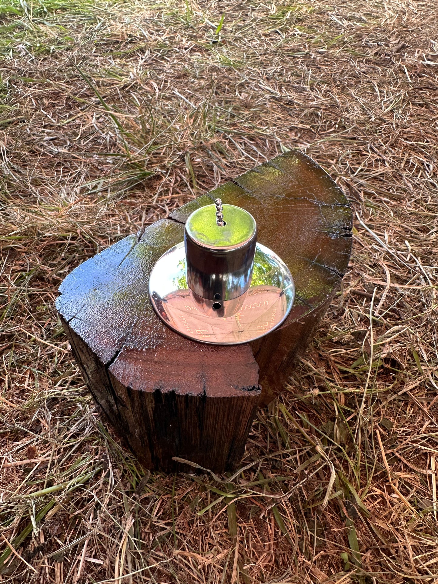 Recycled Wooden Oil Burner Large 2