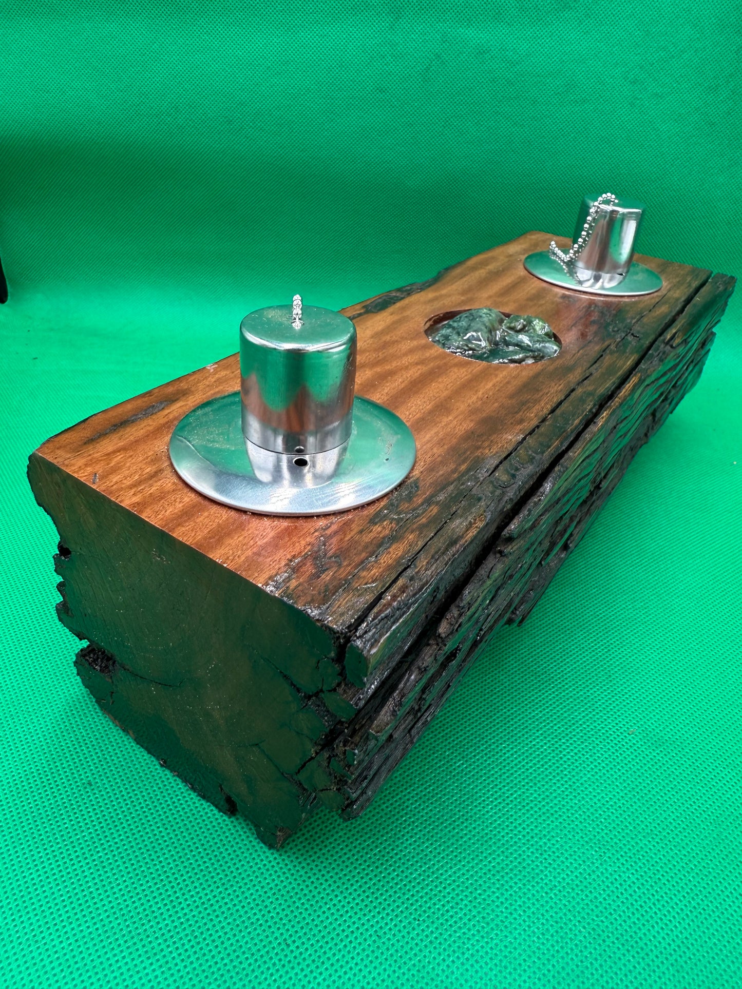 Log Recycled Wooden Oil Burner 75