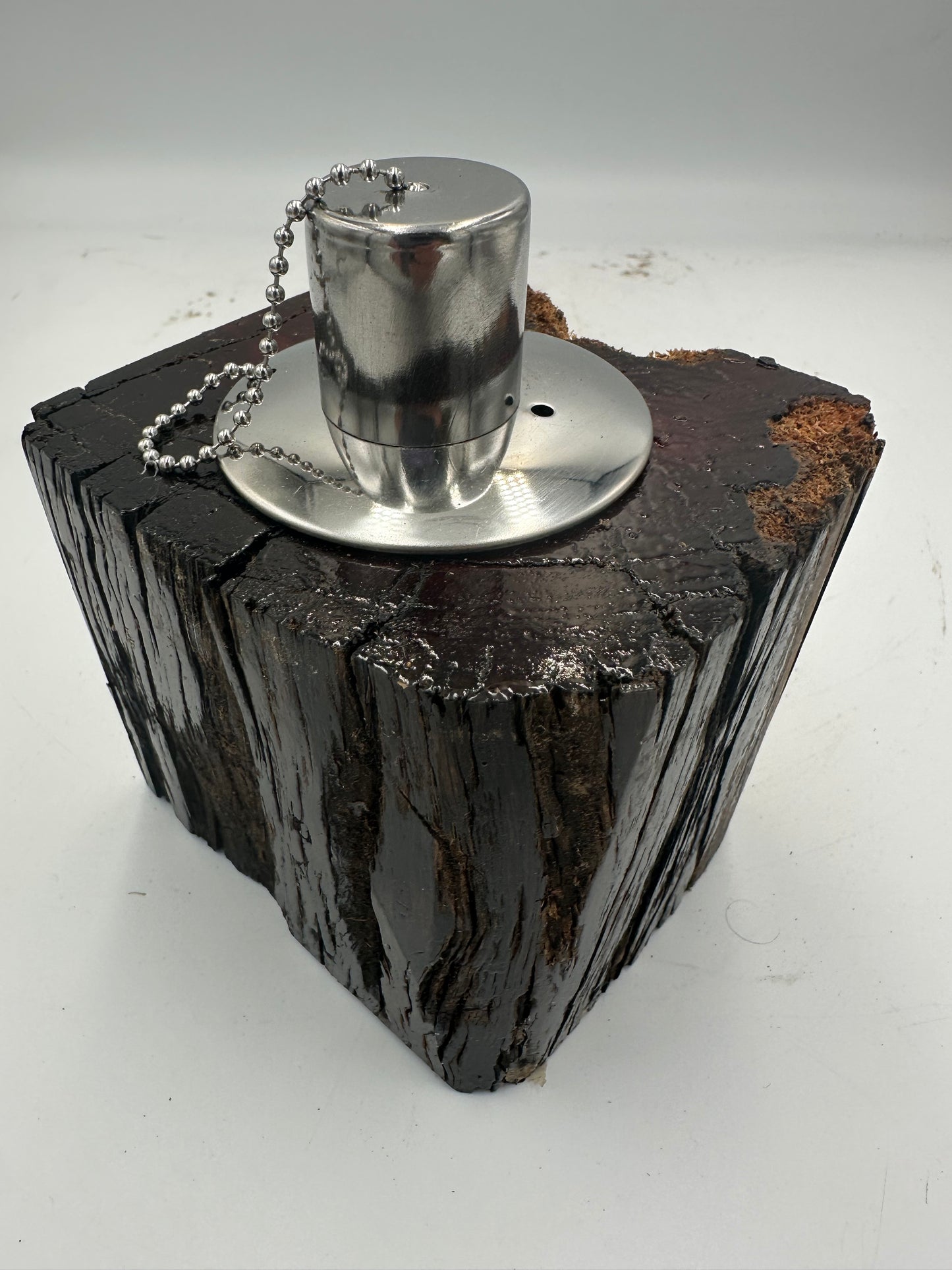 Recycled Wooden Oil Burner Small 83