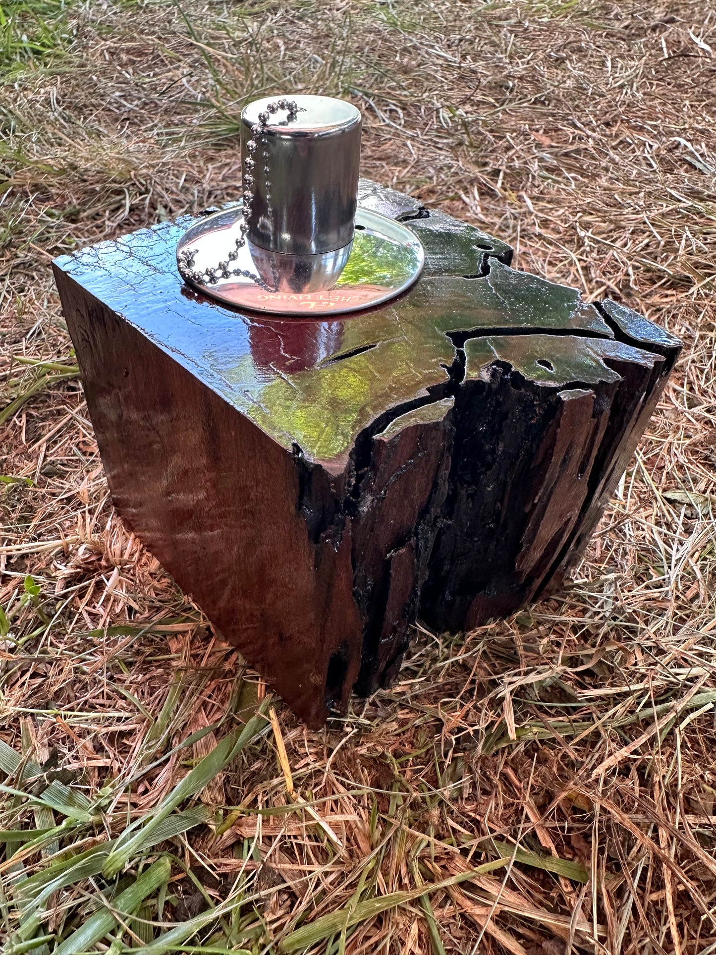 Recycled Wooden Oil Burner Small 92