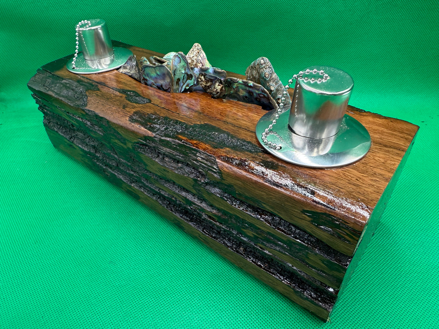 Log Recycled Wooden Oil Burner 11