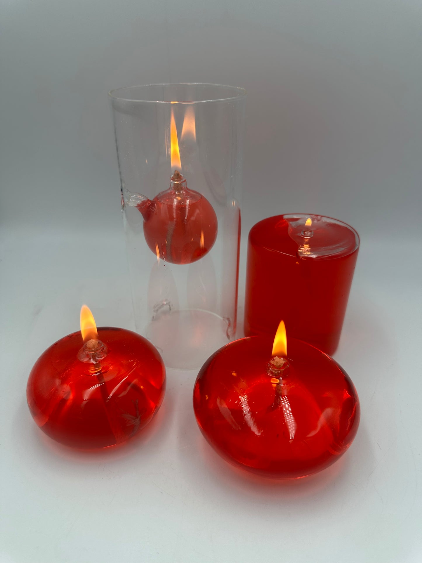 Cylindrical Glass Oil Burner