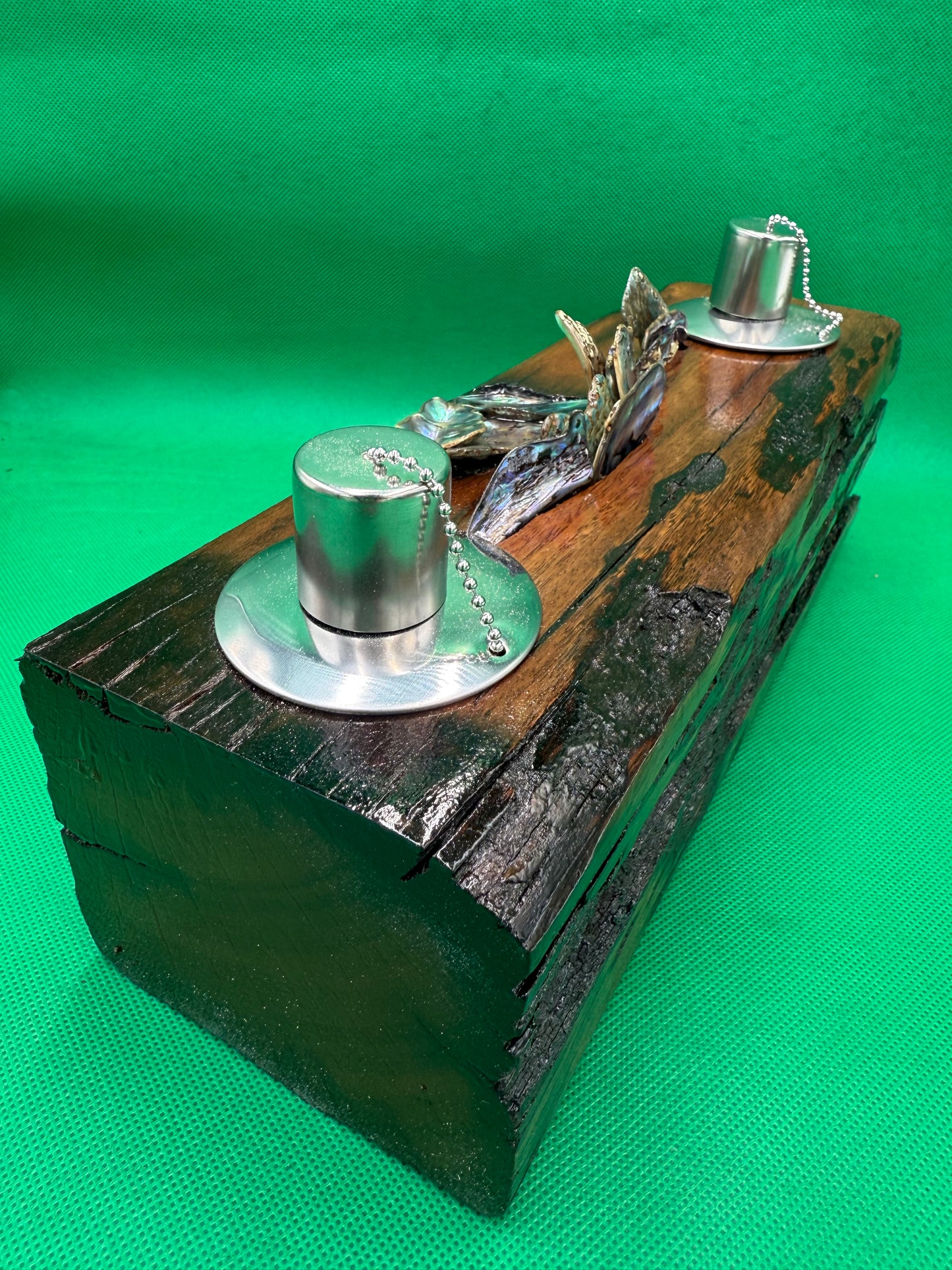 Log Recycled Wooden Oil Burner 11