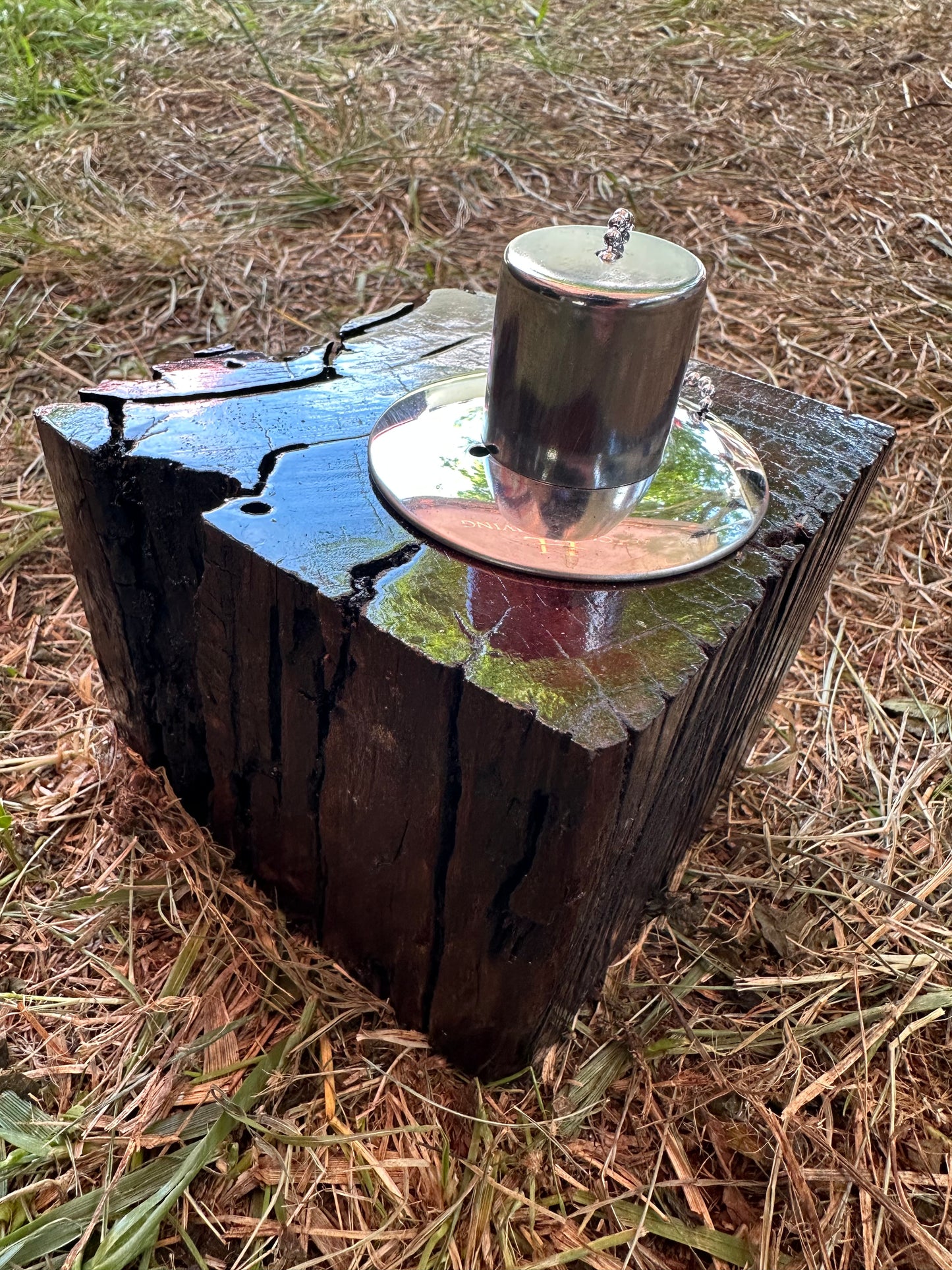 Recycled Wooden Oil Burner Small 92