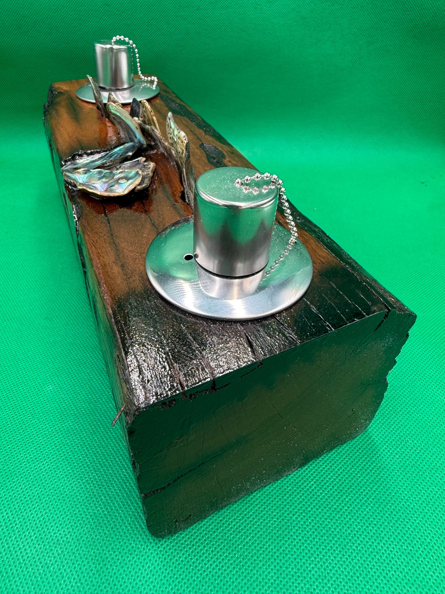 Log Recycled Wooden Oil Burner 11
