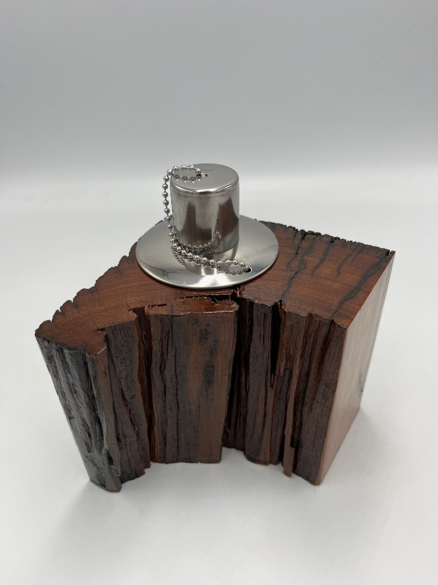 Recycled Wooden Oil Burner Small 24