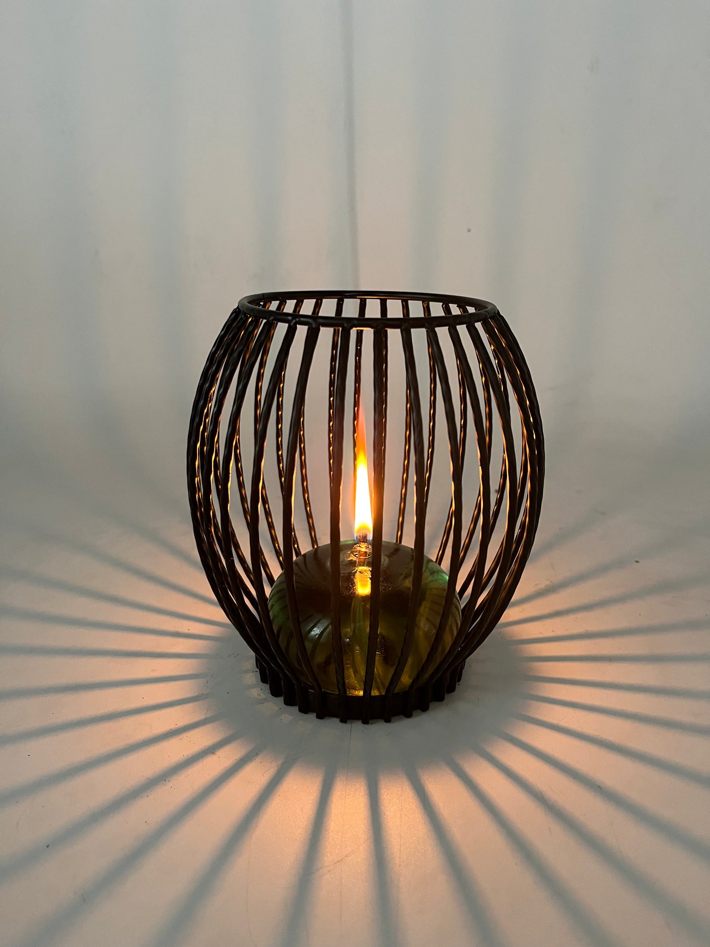 Glass Oil Burner + Holder (Cage) Mosquito-Repellent