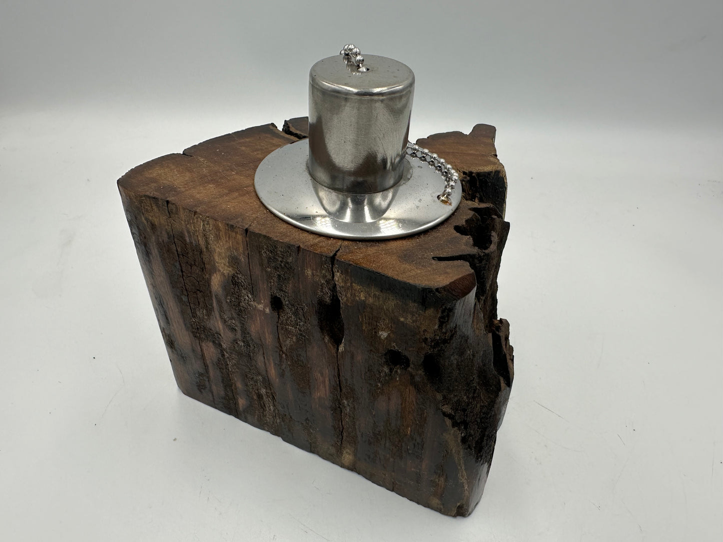 Recycled Wooden Oil Burner Small 33