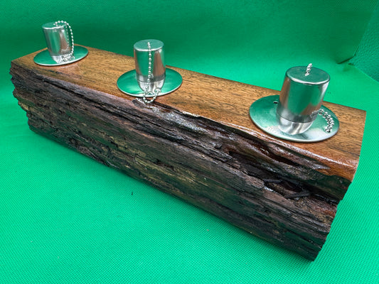 Log Recycled Wooden Oil Burner 11