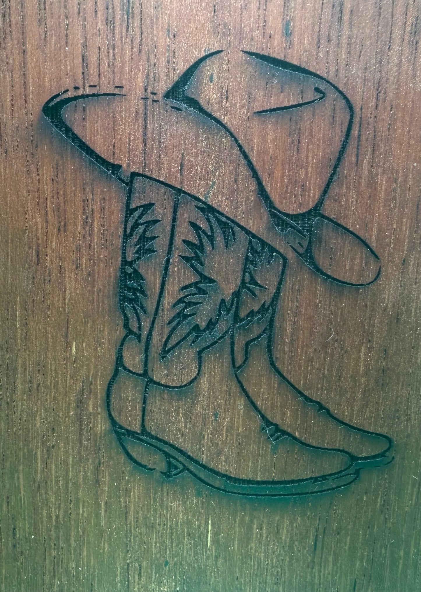 Solid Kwila/Merbau Wooden Oil Burner Small Boot & Hat 80