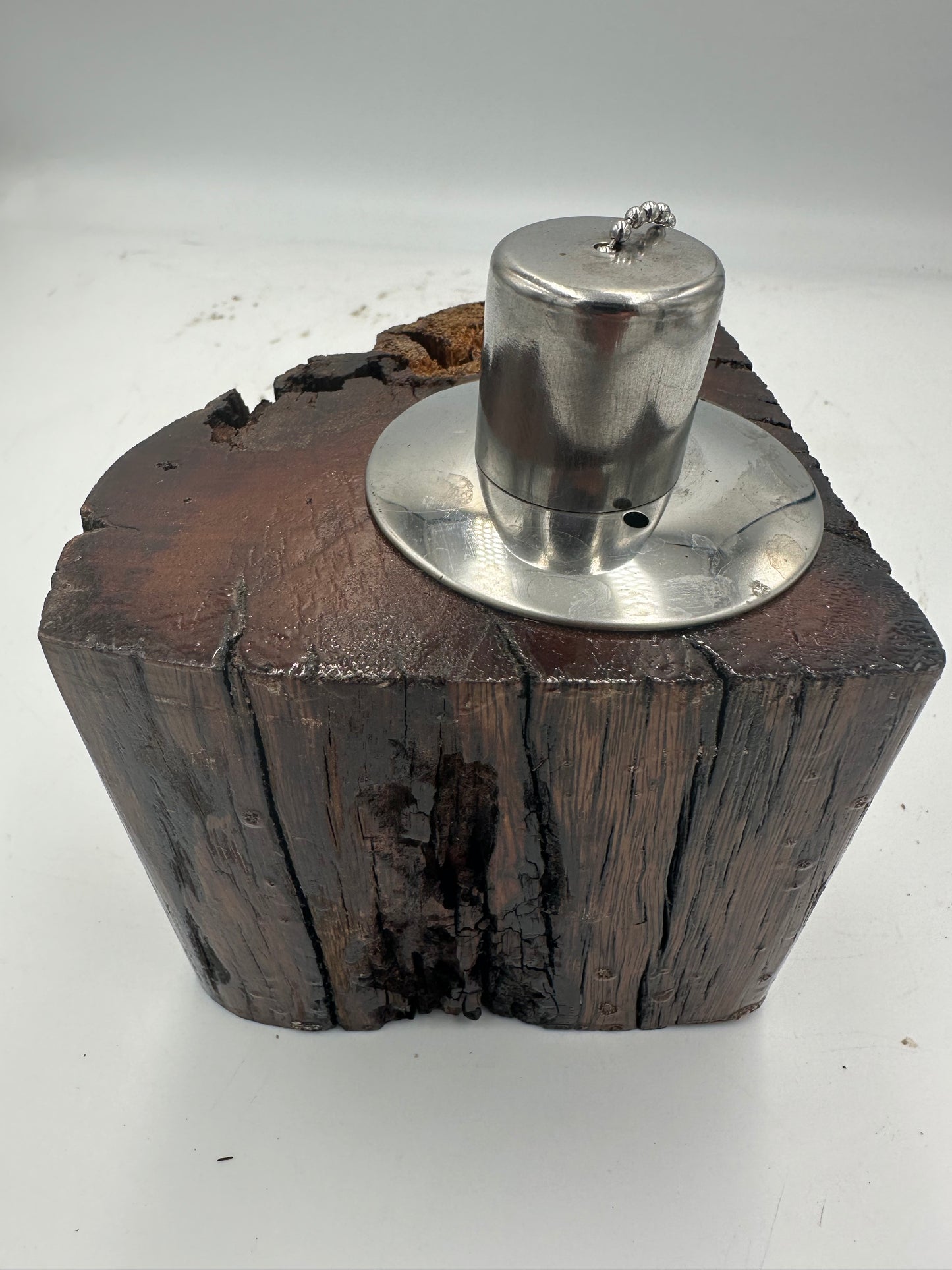 Recycled Wooden Oil Burner Small 66