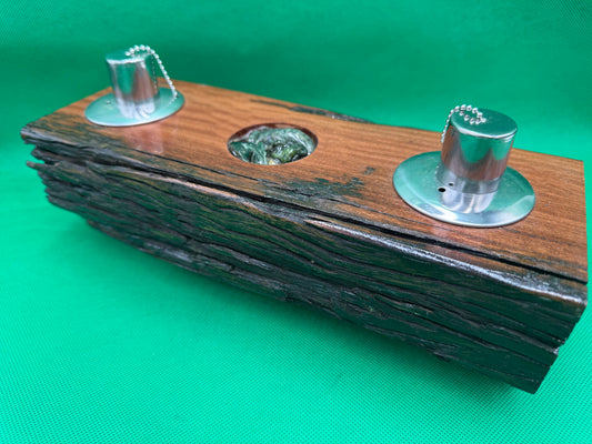 Log Recycled Wooden Oil Burner 75