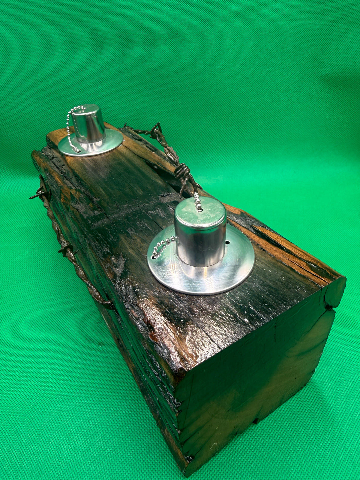 Log Recycled Wooden Oil Burner 11