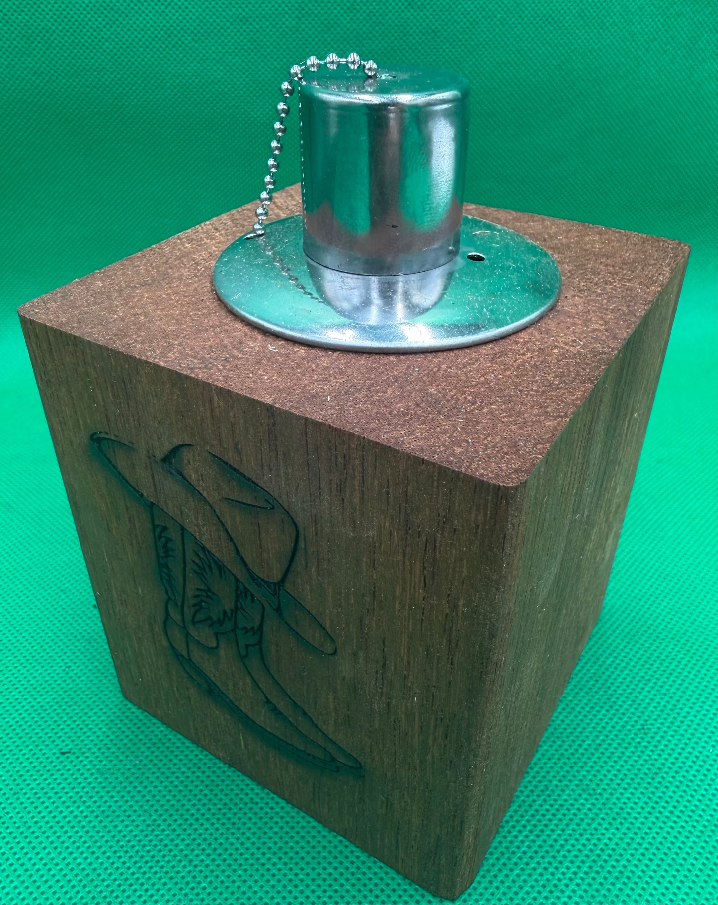 Solid Kwila/Merbau Wooden Oil Burner Small Boot & Hat 80