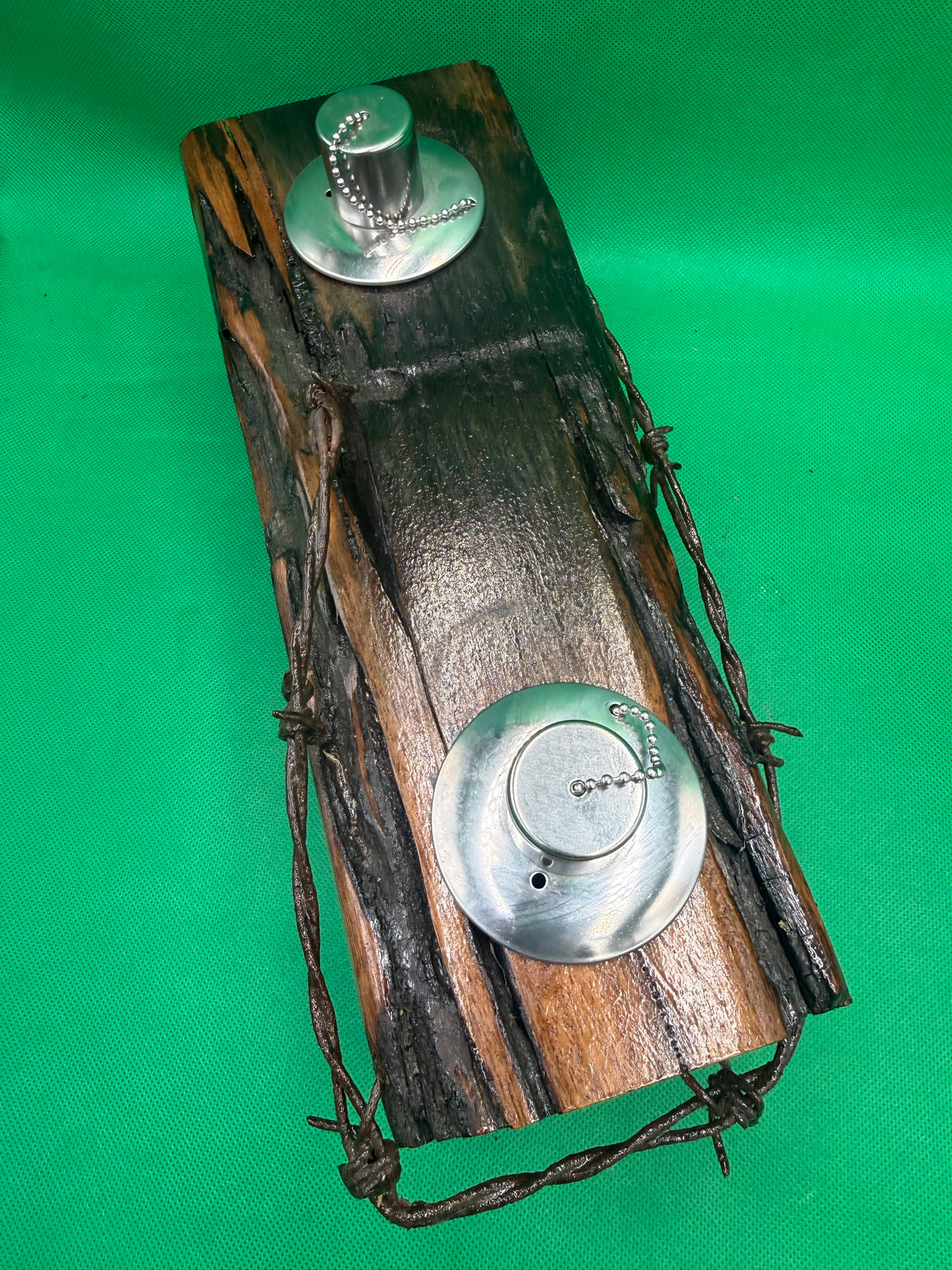 Log Recycled Wooden Oil Burner 11