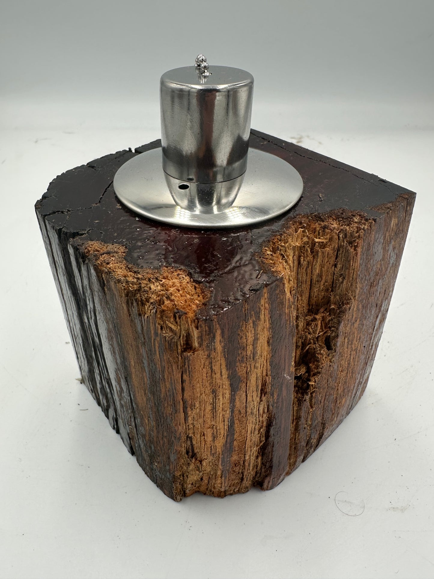 Recycled Wooden Oil Burner Small 83