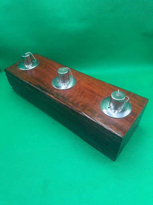 Log Recycled Wooden Oil Burner 75