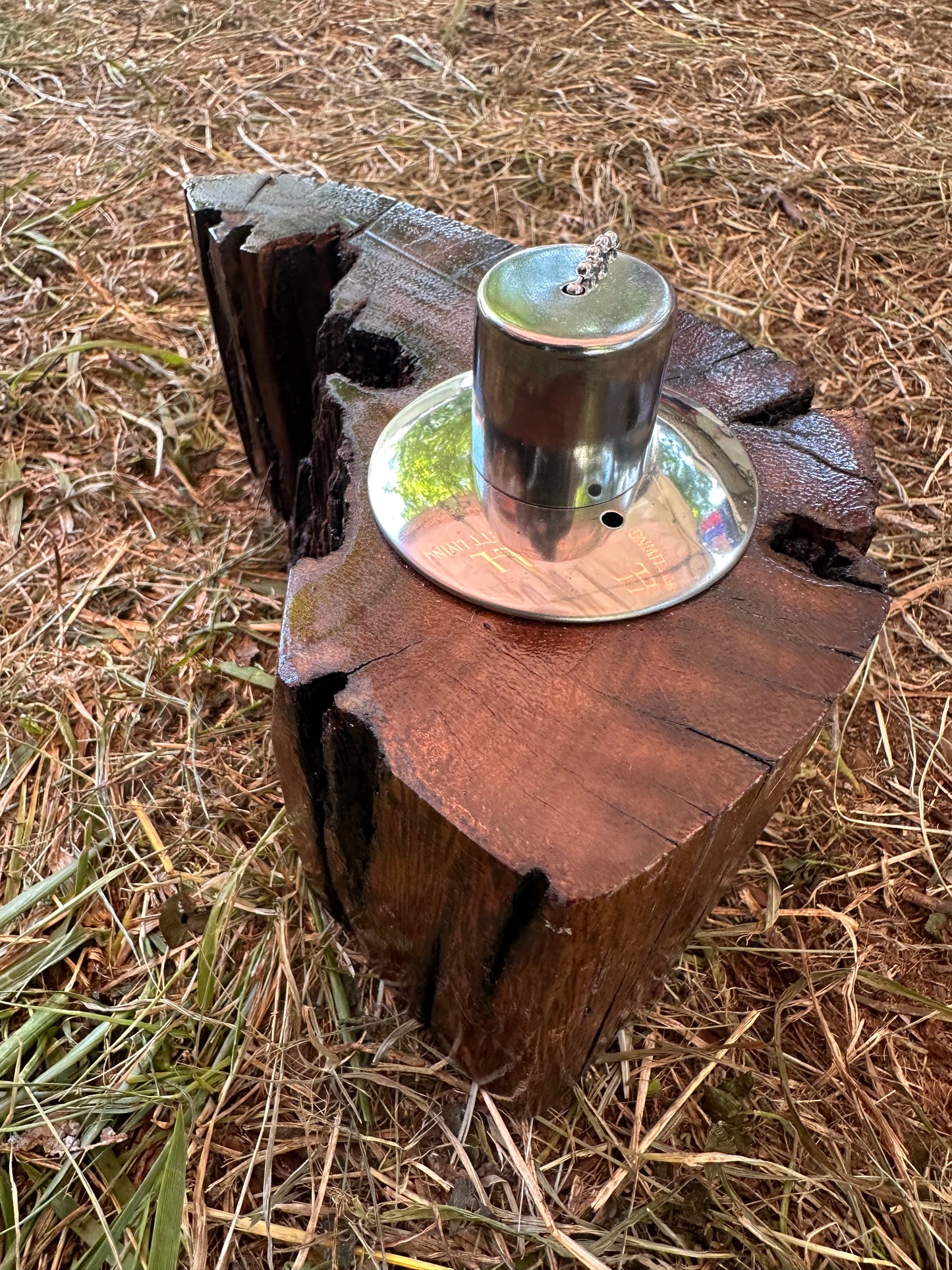 Recycled Wooden Oil Burner Large 51