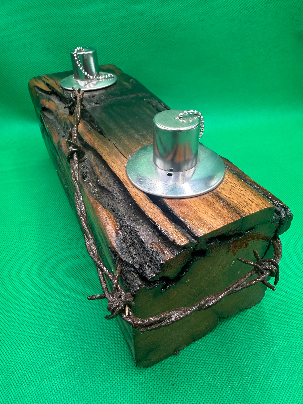 Log Recycled Wooden Oil Burner 11