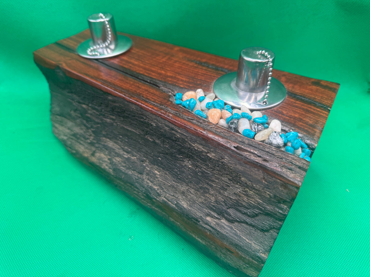 Log Recycled Wooden Oil Burner 18